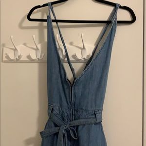 Free People denim jumpsuit